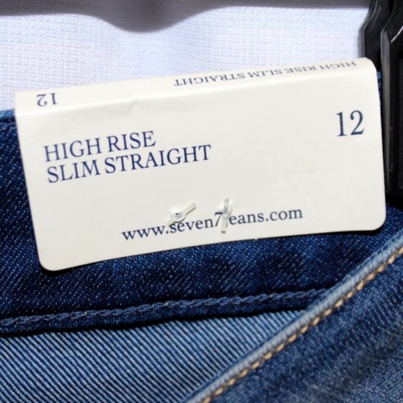 NWT Seven Limited Edition High Rise Slim Straight Leg Jeans - Picture 11 of 15